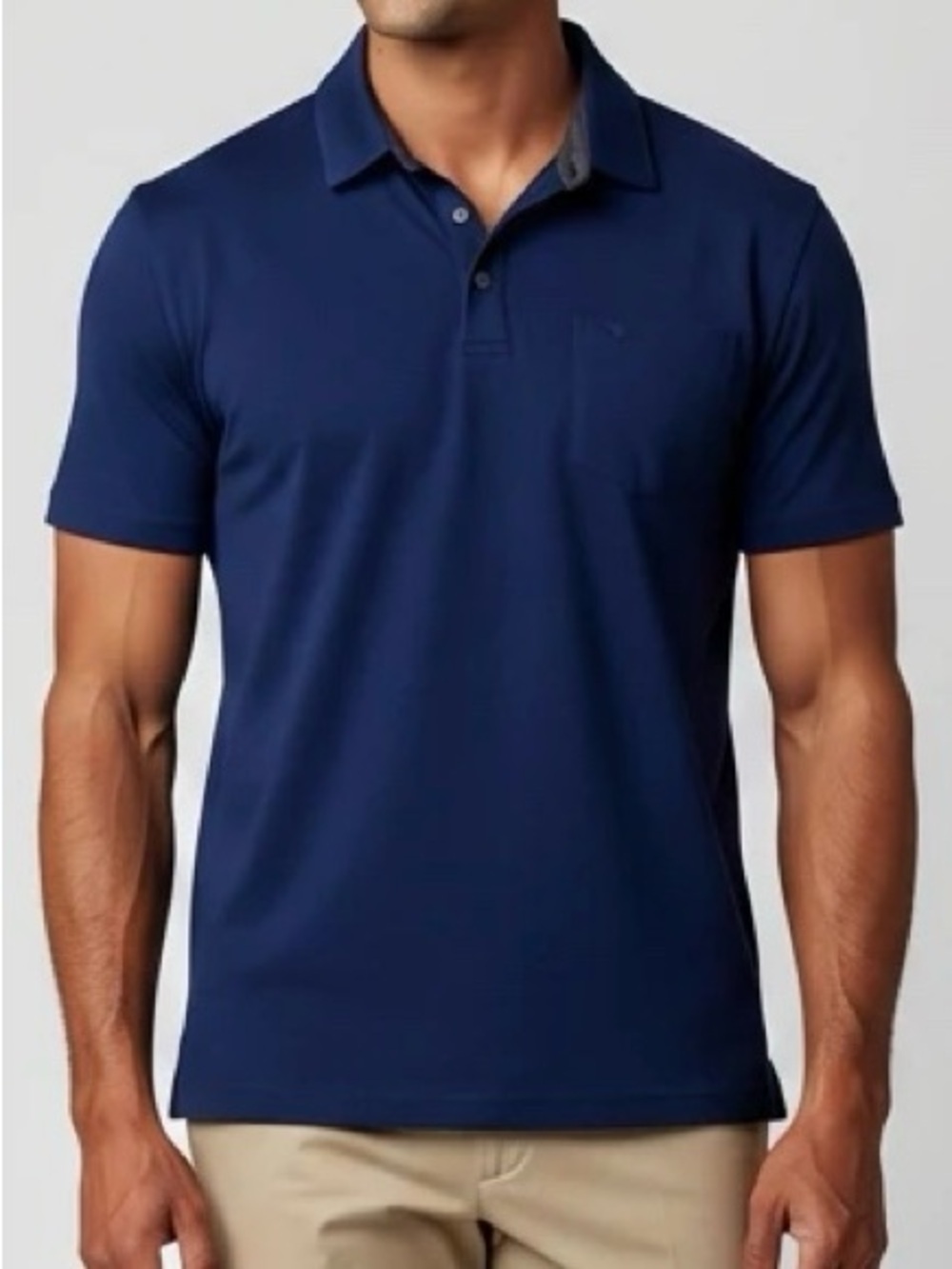 Calvin Klein Dark Blue Liquid Touch Polo Shirt